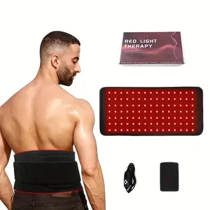 Portable red light therapy adjustable waist belt, infrared light body care relaxation, Relaxation Aid, wearable back, shoulder and waist wrap with timer, improves joint inflammation, red light body relaxation