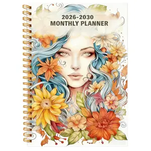 2026-2030 Monthly Planner/Calendar - January 2026 to December 2030, 5-Year Monthly Planner, Colorful Flower Women's Cover Design Notebook, Yearly Calendar Planning, Monthly Tabs, 60-Month Calendar, 5.5 inches x 8.3 inches, 71 Sheets/142 Pages Thick Paper,