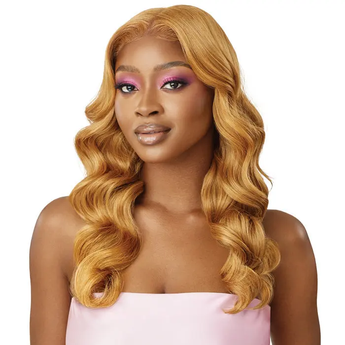 Outre Glueless 100% Fully Hand-Tied Human Hair Blend 13x6 HD Lace Front Wig - HHB-NATURAL BODY WAVE 22"