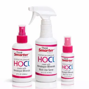 Think Smarter Products Three (3) - Pack (2oz, 8oz & 16oz) HOCl Hypochlorous Spray | Multi-Use Spray - Made with Himalayan Minerals