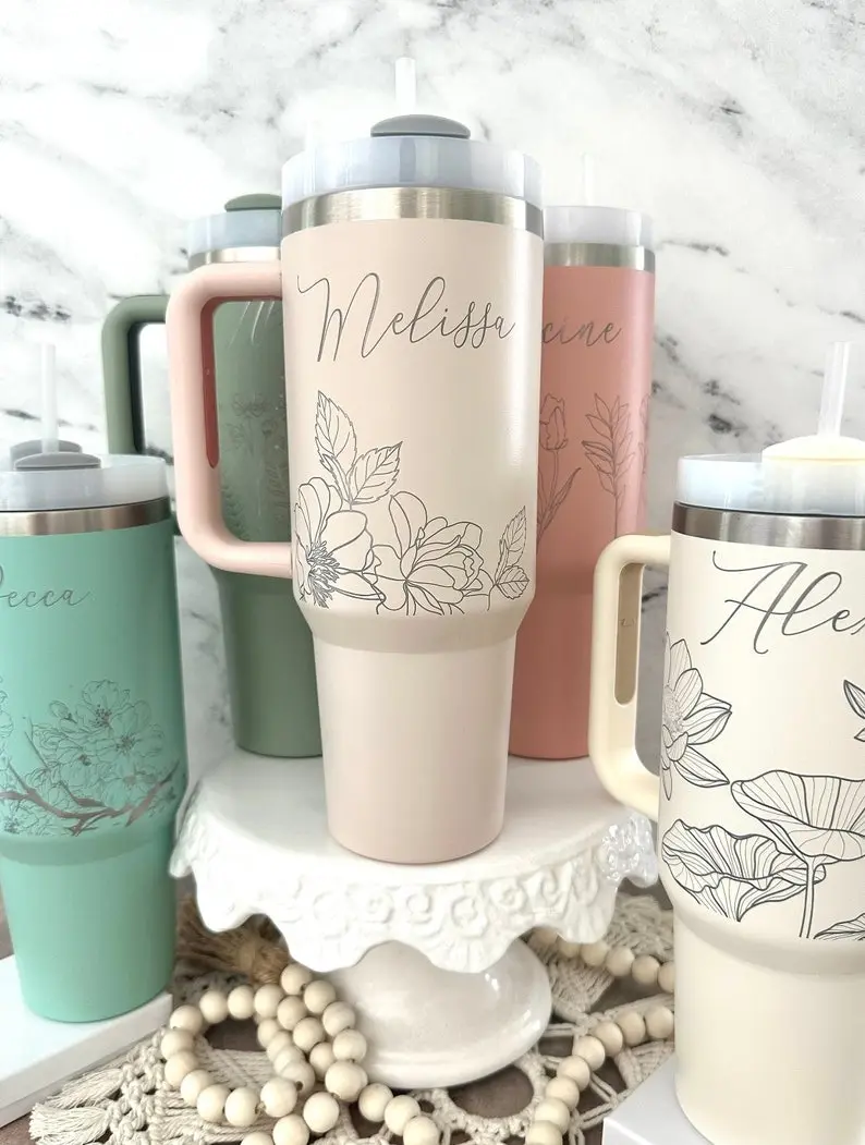 Personalized 40oz Tumbler, Birthday Gift for Her, Insulated Cup, Bridesmaid Proposal Mug, Bachelorette Cup,Valentine’s Gift for Women