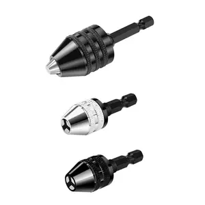 3Pcs Keyless Drill Chuck Bit 1/4 Inch Hex Shank Keyless Drill Chuck Fast Change Converter Extension Screwdriver Adapter in (0.6-8mm,0.3-3.6mmX2) for Tool Attachment - Home Improvement.