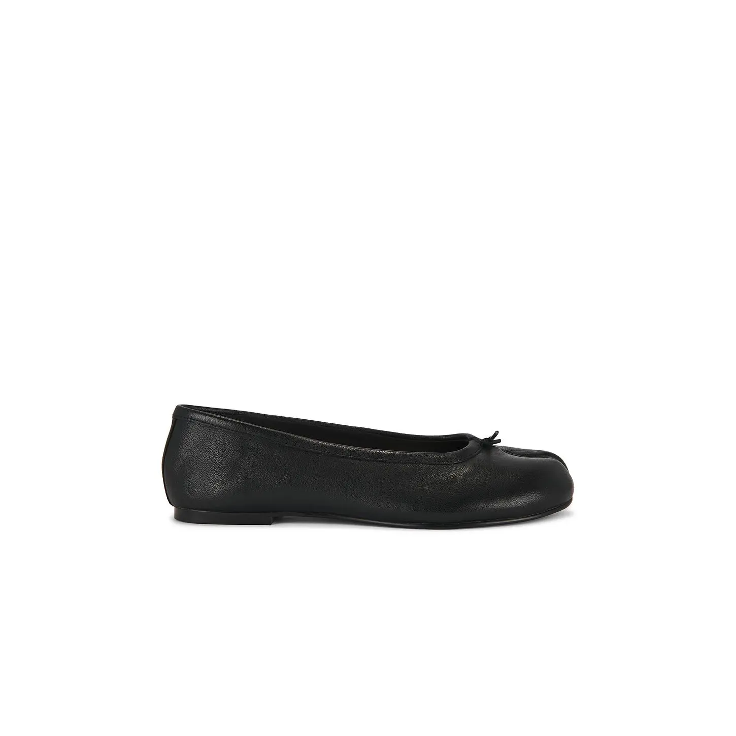 Steve Madden Calico Ballet Flat in Black Leather