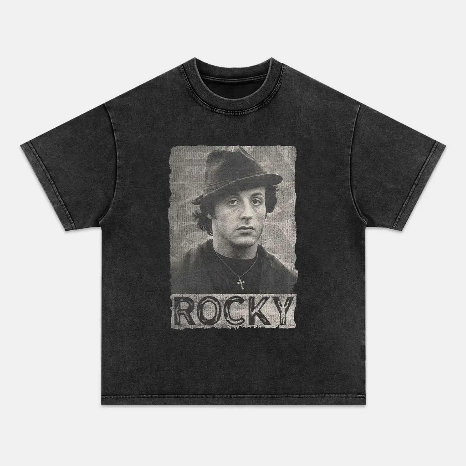 ROCKY T-shirt, Unisex Vintage Crew Neck Regular Fit Cotton Fabric Casual Comfort Breathable Short Sleeve Funny T-shirts Fashion Men&Women's Top for Streetwear 012004