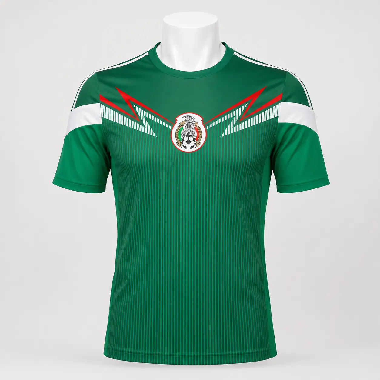 [TRENDING] - Mexico 2014 Home Soccer Jersey - Full Print Logo