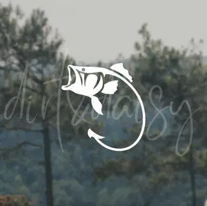 Fishing Decal, Bass Stickers, Gifts For Men, Waterproof/Weatherproof