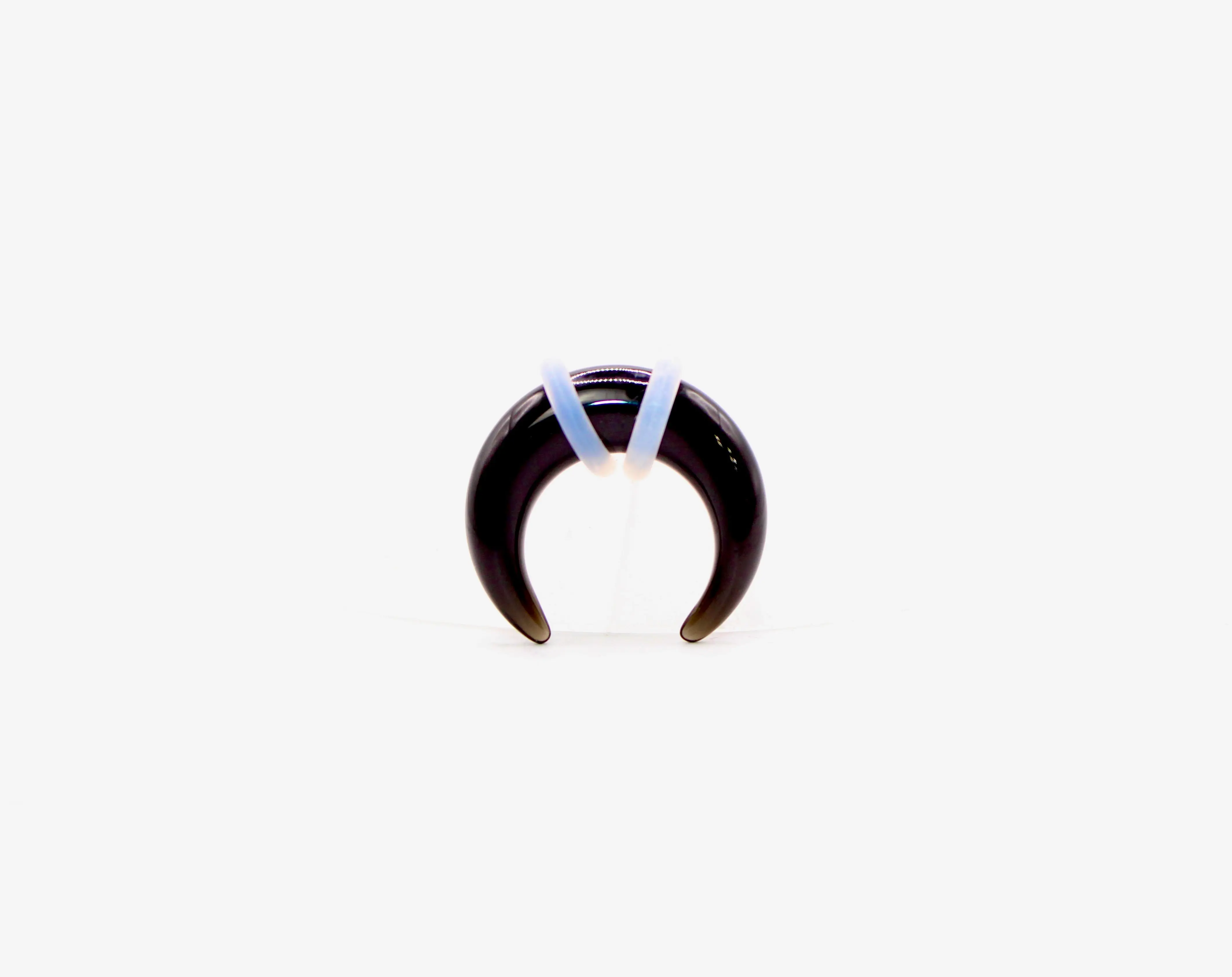 Obsidian Pincher Body Jewelry - Polished Natural Black Stone