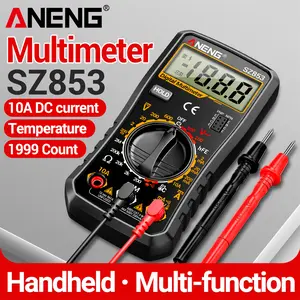 ANENG SZ853 Professional Multimeter - 1999-Count High Precision Electrical Tester, Measures Voltage, Current, Resistance, Temperature, Diode & hFE, Compact Electronic Testing Tool