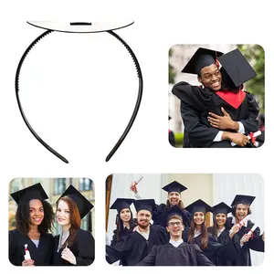 Graduation Cap Headband Stabilizer Headband Anti Fall Hairband for Students Graduates Keeps Hairstyle Fixed (Graduation Cap Not Included)