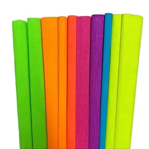 Crepe Paper Neon Premium Mix 10 Rolls  of 79x20 Inches ( Pascua )