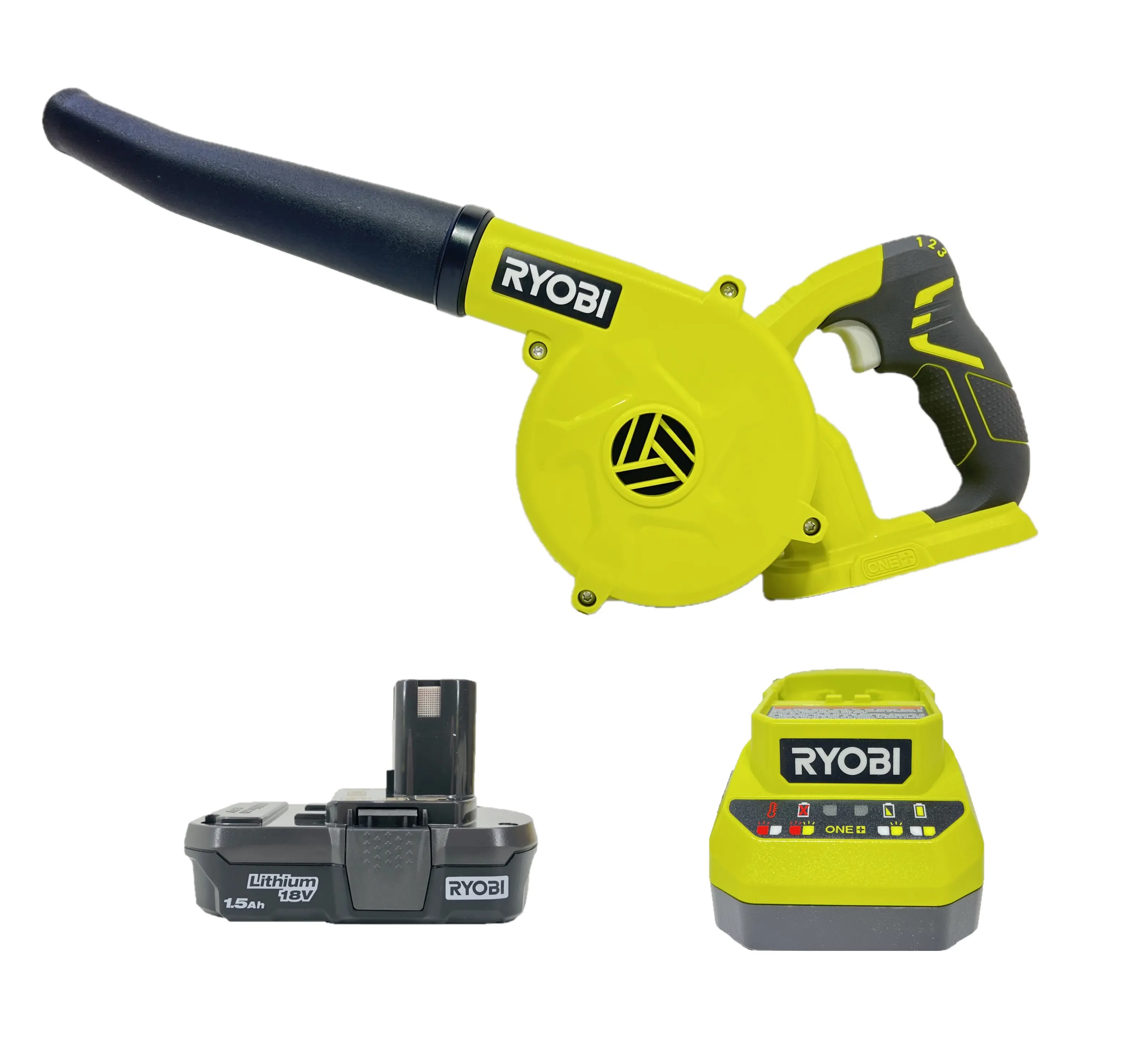 Ryobi 18 Volt Cordless P755 Compact Workshop Blower Kit with Battery & Charger