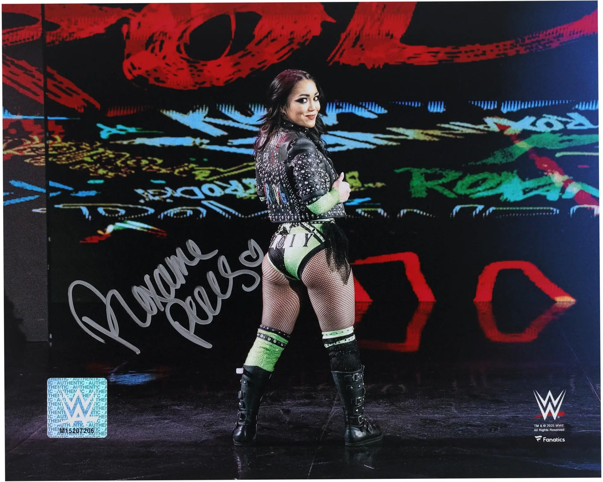 Roxanne Perez WWE Autographed 8" x 10" Entrance Looking Back Photograph - Fanatics Authentic Certified