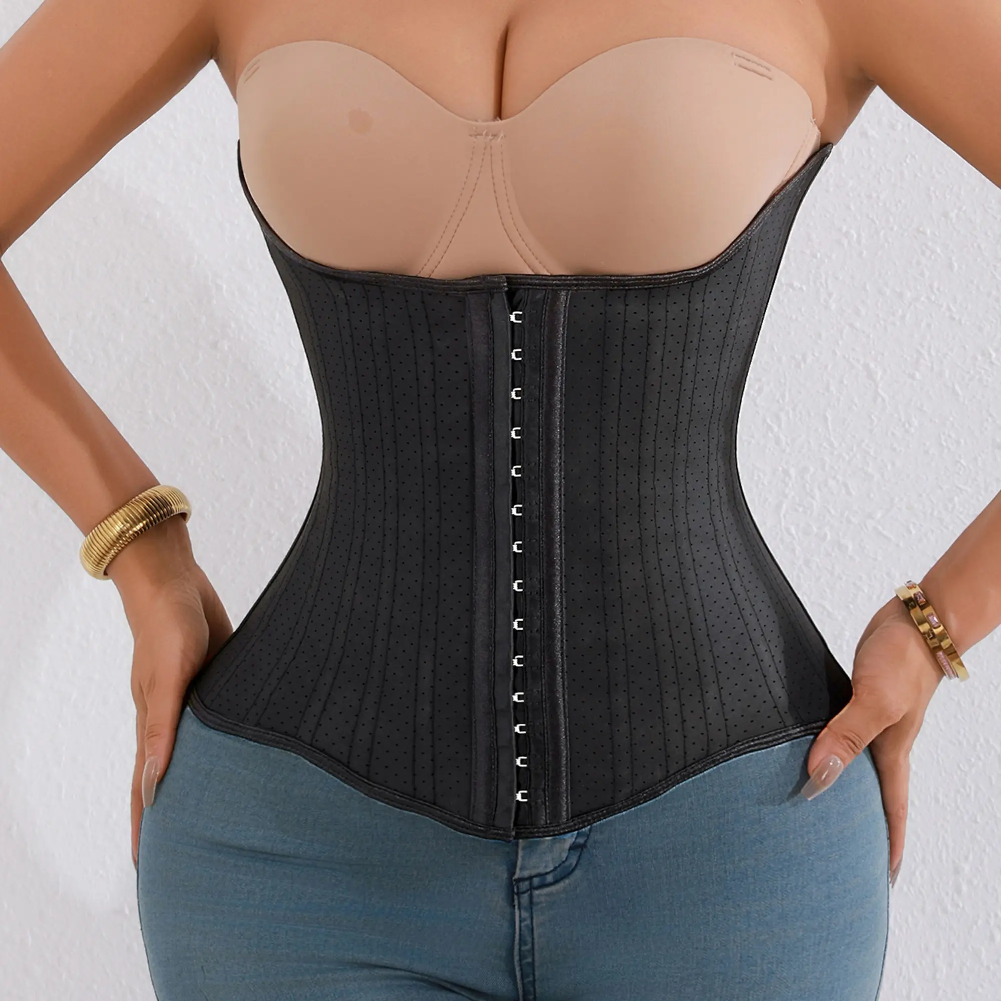 Women's High Elastic Adjustable Abdominal Control Waist Belt, Compression Pin Hole Buckle, High Waist Back Trainer, Colombia Waistband, Shapewear, Postpartum Abdominal Binder, Fajas Shapewear