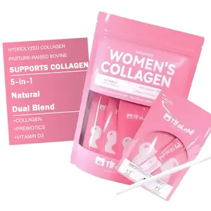TifaLeni Nutrition Collagen Peptides Types Complex US Made Supplement for Beauty Health Fitness 15 packets