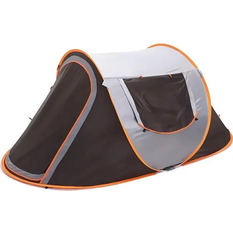 Desert Outdoor Instant pop-up Tent for 5-8 People, Waterproof and Sunproof Double-Layer Camping Tent for Hiking, Travel, and Family Outdoor Activities