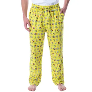 Nickelodeon Men's SpongeBob SquarePants Face Expressions Loungewear Pajama Pants
