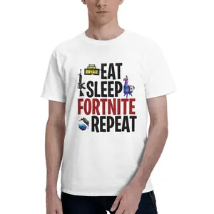 Eat Sleep Fortnite Repeat Graphic T shirt Trendy Unisex Casual Tee Humorous Gift Idea for Men All Sizes