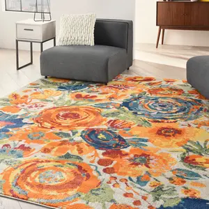 Nourison Allur Indoor Area Rug - Boho, Abstract Floral Design, Ideal for Living Room Decor