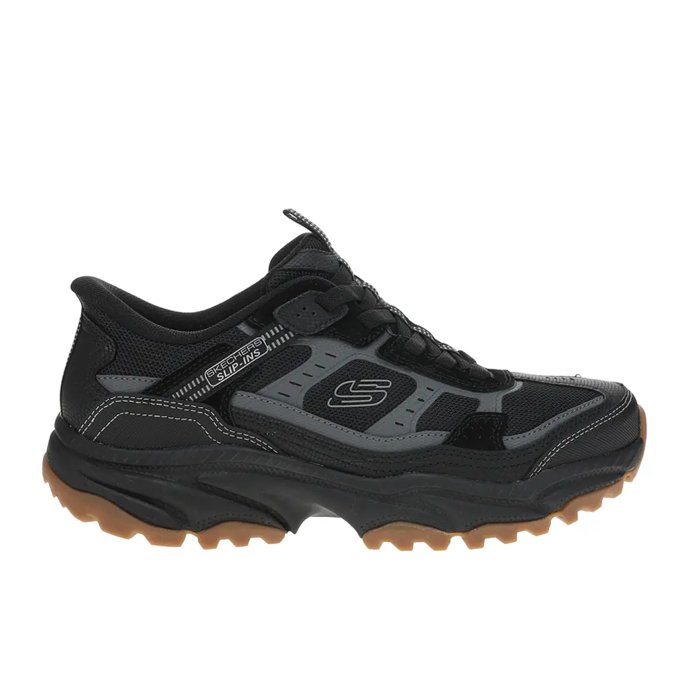 Skechers Mens Slip-Ins Vigor At Trail Walking Sneakers Shoes Casual - Black Skechers Mens Slip-Ins Vigor At Trail Walking Sneakers Shoes Casual - Black