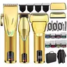 Cordless Rechargeable Barber Hair Clippers Set - Barber Equipment for Adults, Hair Styling Kit with USB Charging, USB Powered, LCD Display, Electric Shaver, Beard Tool, Complete Accessories