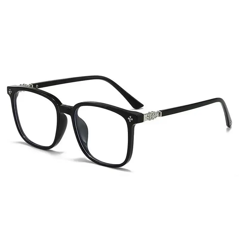 Ferrberty x Lyrasses Heritage Design Blue Light Blocking Glasses - Unisex Acetate Statement Frame, Black Photochromic 2.8mm Tempered UV400 Protected Lens, Lightweight Non-Prescription for Daily Reading & Curated Zoom Use, Square