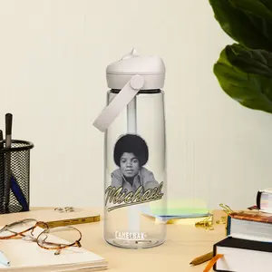 Young Michael Jackson Flip straw water bottle
