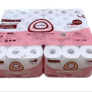 Peppapam Ultra-Soft 2-Ply Toilet Tissue 60 Rolls 25,800 Sheets Total Eco-Friendly Safe for Septic Systems Wood Pulp