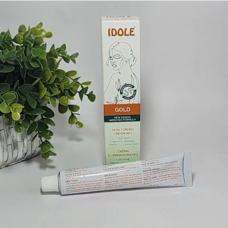 IDOLE Gold Idole Tube Cream for Face and Body with Vitamin E & Almond Oil Skin Toning Cream No2