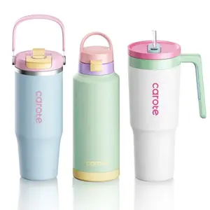 [CAROTEGO] CAROTE 3pcs Insulated Tumbler Set, 32oz+32oz+40oz, Leak-Proof, Portable & Long-Lasting Heat Retention for On-the-Go Comfort