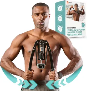 LifePro ShredForce Hydraulic Power Twister | Adjustable Workout Equipment (22–440lb) for Tricep, Chest, Arm & Full Upper Body Strength | Smart Rep Counter & LIFETIME SUPPORT