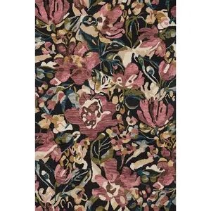 Loloi Belladonna BLM-01 Black Berry Transitional Hooked Rug