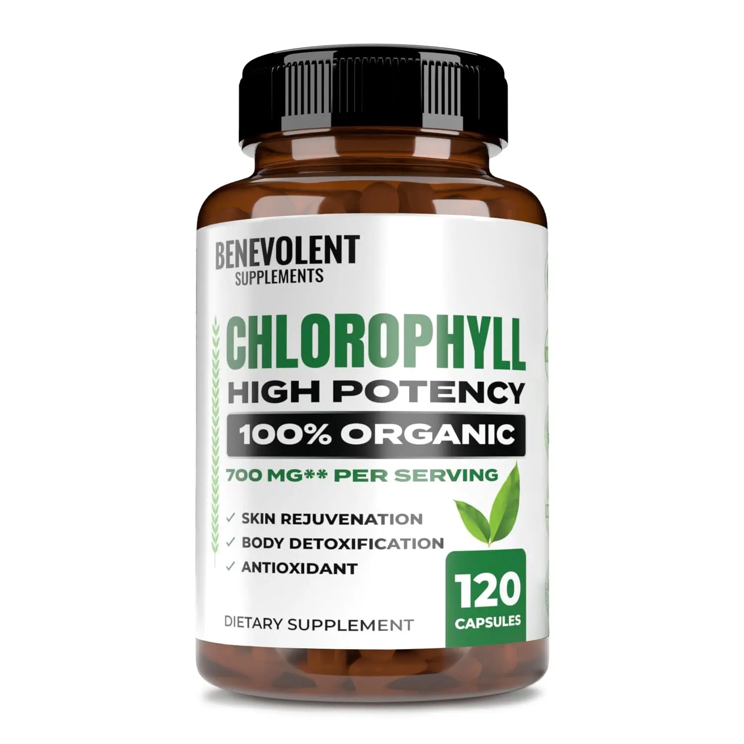 Organic Chlorophyll 700 mg (120 Veggie Caps) Organic Chlorophyll 700 mg (120 Veggie Caps)