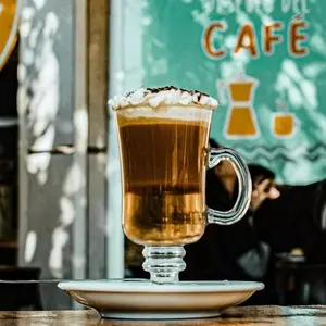 Set of 2 or 4 Glass Mugs with Handle – Irish Coffee Style, 330ml