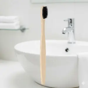 Eco-Friendly Biodegradable Bamboo Toothbrush Set with Charcoal Bristles, Medium Soft for Sensitive Gums, Zero Irritation, Travel & Home Oral Care Kit, Family Multi-Pack Value Bundle.