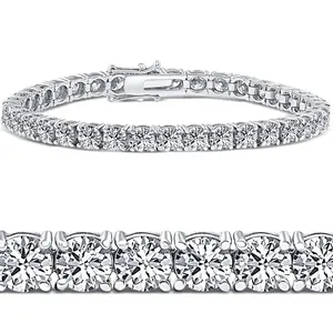 10 Ct Lab-Created Diamond Tennis Bracelet 14K White Gold 7"