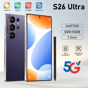 2026 S26 Ultra 5G Unlocked Phone Gift Set: 12GB+512GB, Android 15, 6.99" HD Display, 78MP+108MP Cam, 8000mAh Battery, Stylus & Protector Included