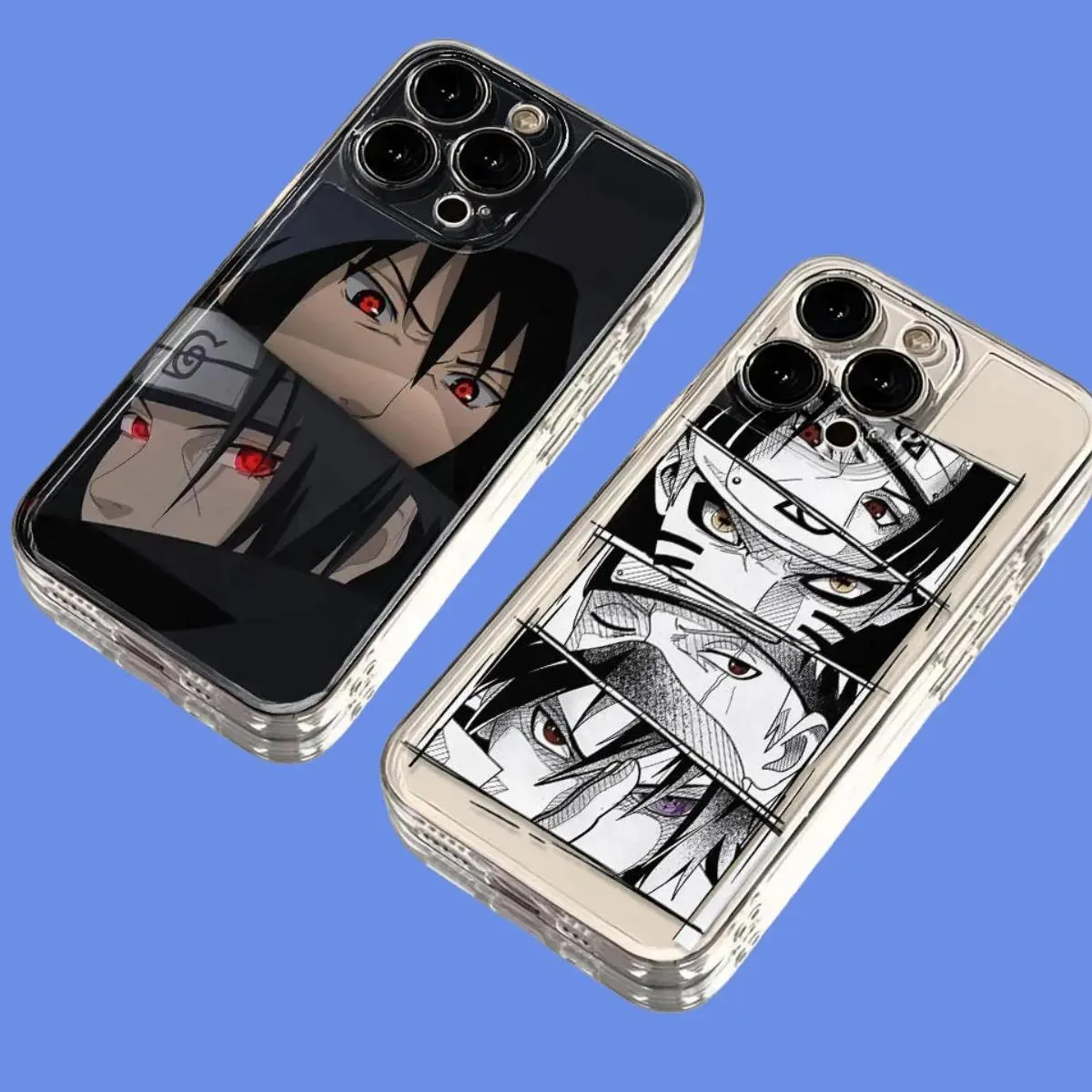 Sasuke Itachi Anime Back Phone Case for iPhone 11 12 13 14 15 16 17 Pro Max Plus Samsung Galaxy S26 S25 S24 S23 S22 Kakashi Cartoon shockproof Cover