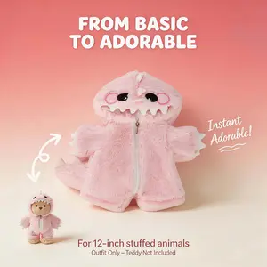 The Perfect New Year's Gift for 2026！ TEDDY HUGGY Plush Bear Outfits for 12-inch Dolls Adorable Versatile Options Easy to Use Ideal Gift for Teddy Bear Lovers - Teddybear