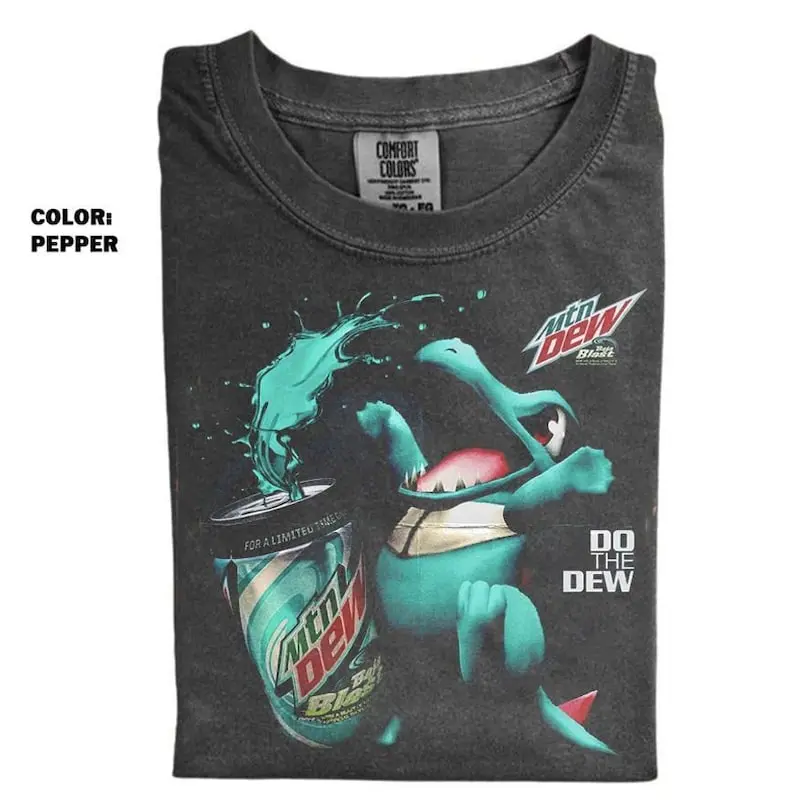 The Totodile x Mountain Dew Baja Blast Shirt, Do The Dew Pocket Monster Shirt, Gift for Men, Gift for Women, Unisex Streetwear Shirt