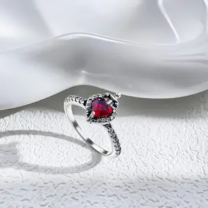 A Vintage Bohemian S925 Sterling Silver Wicked Girl Crown Ring Inlaid with Synthetic Zircon, Suitable for Women-Stylish Daily Wear, Gift, Anniversary and Christmas Statement Ring-Weight 2.5G