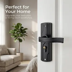 High-End Matte Door Lock Set, Heavy-Duty Modern Indoor Bedroom Bathroom Handle, Ergonomic Design, Easy Installation Hardware Accessories