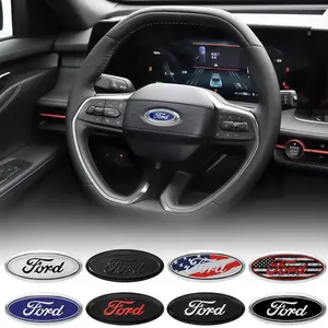 Car Steering Wheel Logo Sticker Decoration Accessories Vehicle for Ford Mustang Kuga Fiesta Mondeo Edge Ecosport Ranger ST Racing Fusion Transit TDY Explorer Escape Shelby Taurus Ghia Focus MK1 MK2 MK3