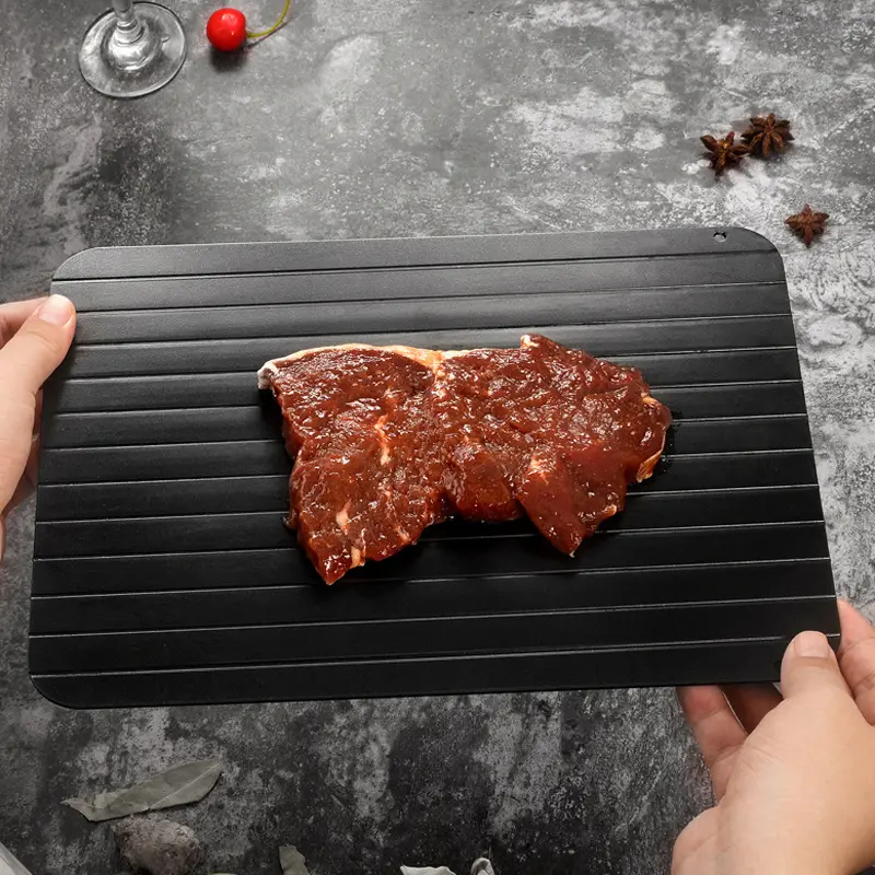 Aluminium Defrosting Tray - 9X Faster Quick Thaw Kitchen Utensil for Steak, Meat, Frozen Food, Daily Cooking Use, Daily Use