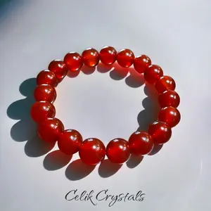 Carnelian Bracelet Healing Stones Natural Bracelet for Adults 6 8 or 10mm Beads Unique Crystals