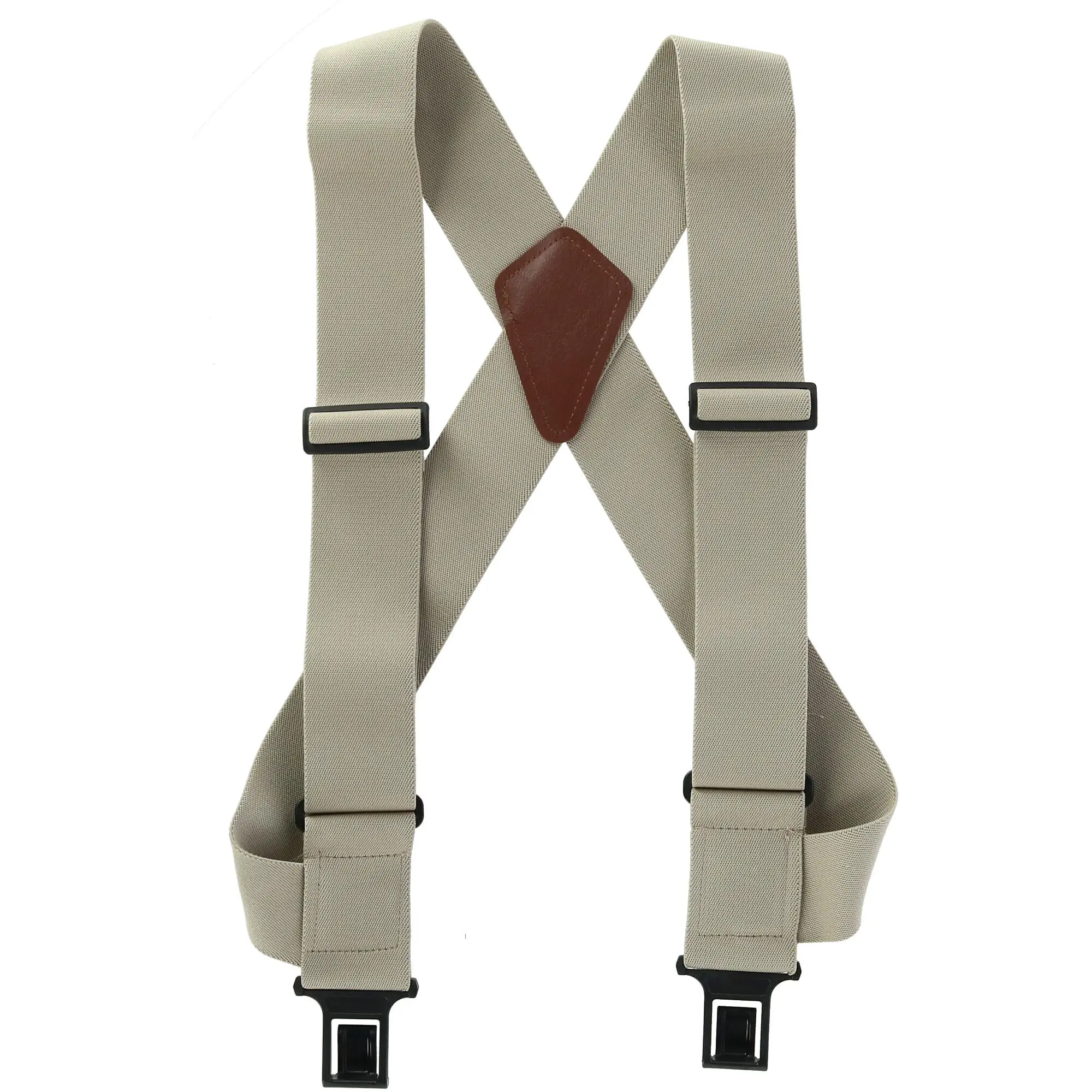 Perry Male Clip Suspenders - 2-Inch Elastic Unique Shape Outback Side Clip Suspenders, Adjustable for Tall & Regular Sizes (39-53 in, 47-61 in), 39-53 Inches