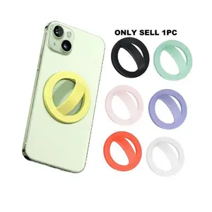Portable Flexible Silicone Magnetic Ring Phone Stand for iPhone 16 15 14 13 12 11 Pro Max Plus, Durable & Lightweight Design
