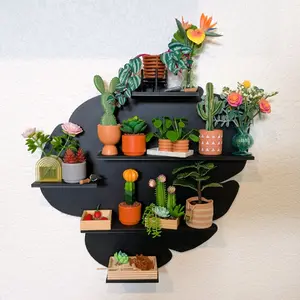 Plant Shaped Miniverse Display shelf for nature and plant series