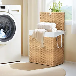 Laundry Hamper–Large Capacity Clothes Basket with Lid, Foldable Laundry Bin, Durable & Stylish Storage Organize