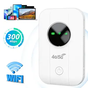 5G/4G Portable WiFi,LTE Mobile Hotspot Router Worldwide Portable,300Mbps High Speed,Connect Up to10+ Devices,Portable WiFi Hotspot Internet for Travel/Business/RV/Cruise, Sim Card Router