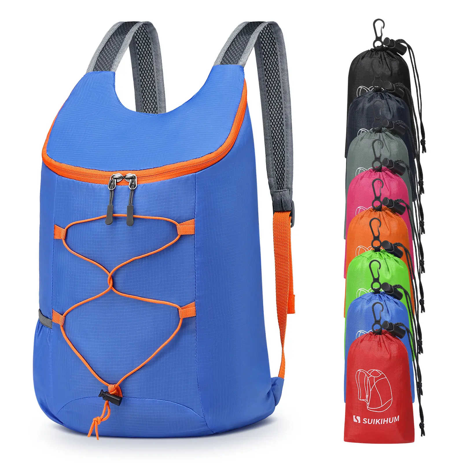 SUIKIHUM 20L Hiking-Daypack Lightweight Foldable Travel Packable Backpack for Camping Cycling Outdoor